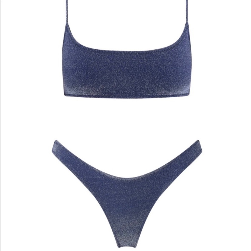 Triangl mica bikini top. Size M. Blue sparkle.